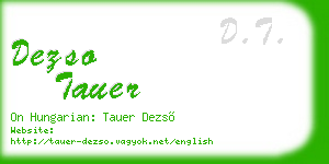 dezso tauer business card